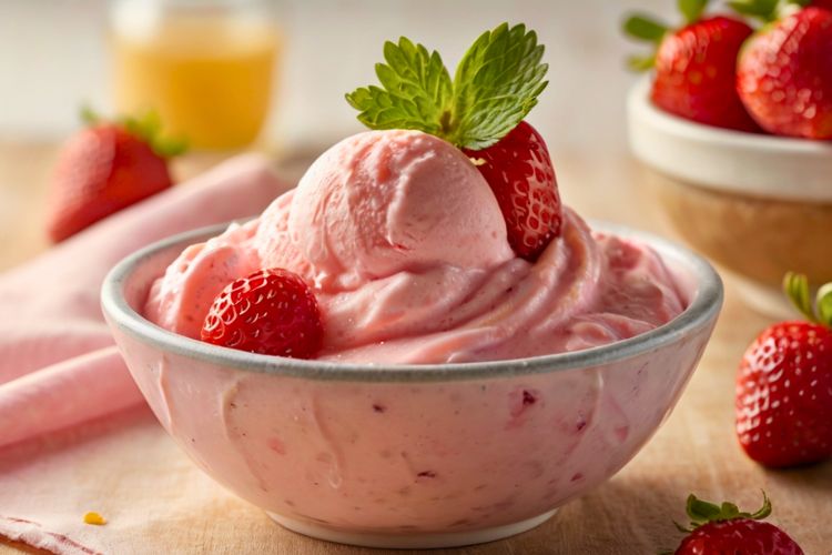 Ninja Creami Strawberry Frozen Yogurt Recipe